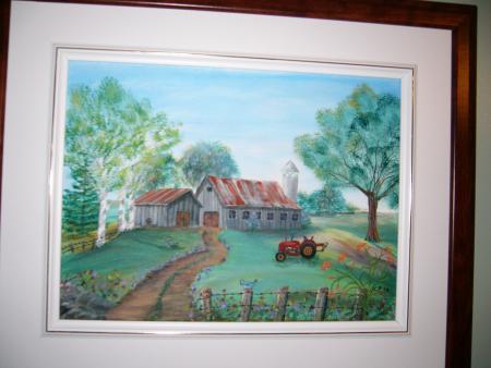 Belle peinture de ma soeur Loulou .